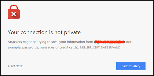 SSL Certificate - Your Connection Is Not Private