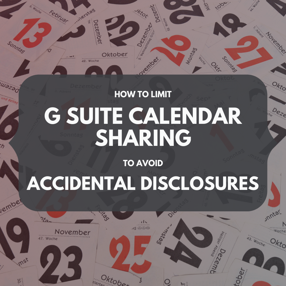 How Can I Limit G Suite Calendar Sharing To Free Busy 